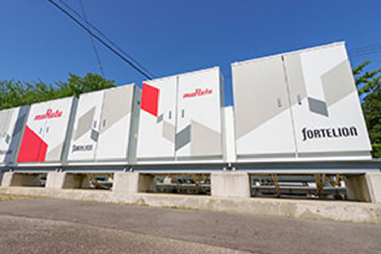 Outside image of large storage batteries