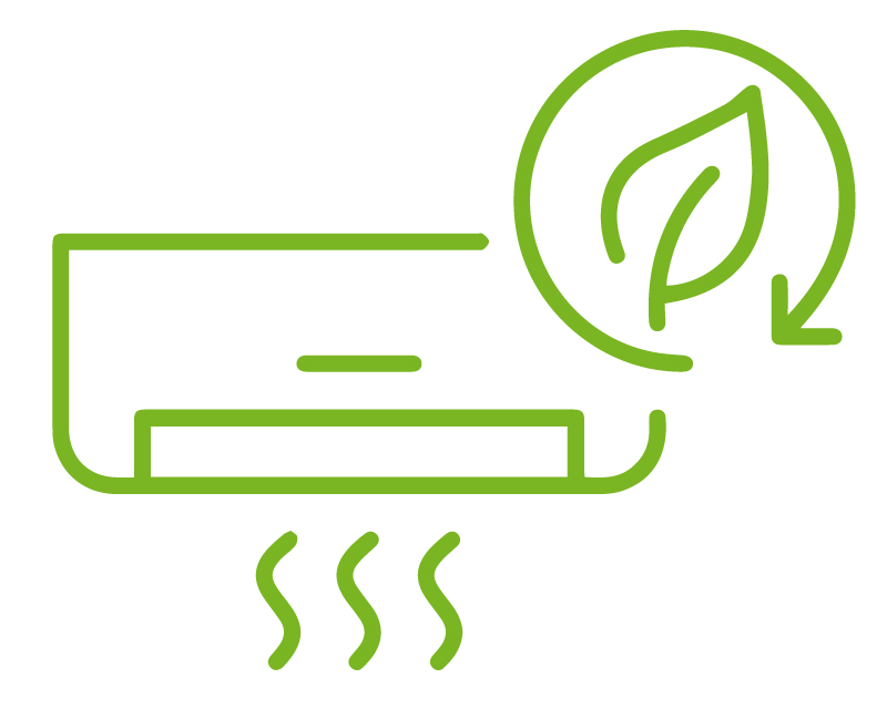 Illustration of a eco friendly air conditionar