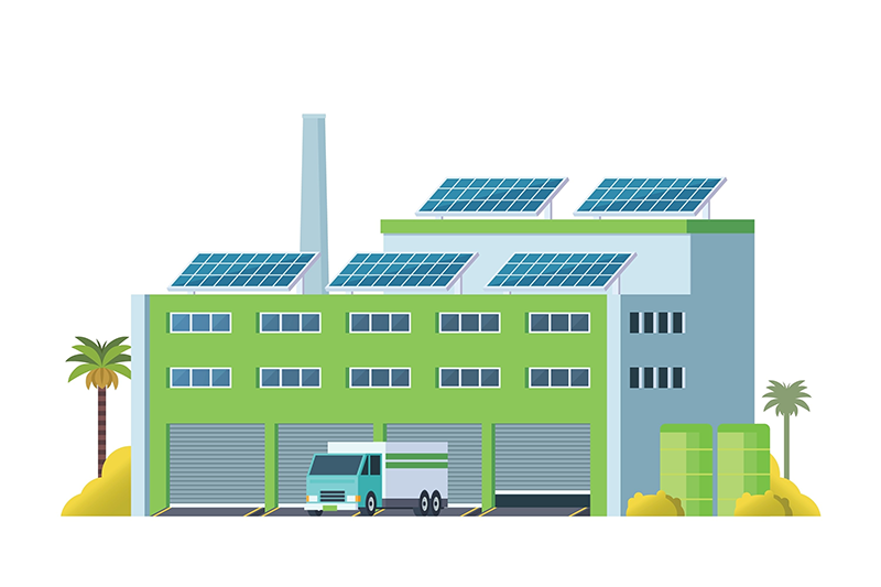 Using electricity generated in-house