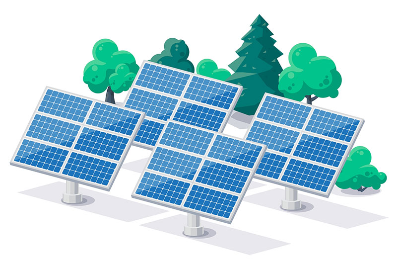 太陽光発電のイラスト