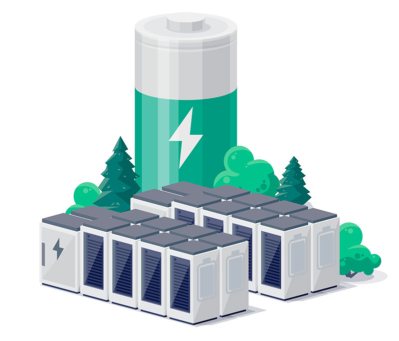 蓄電設備のイラスト