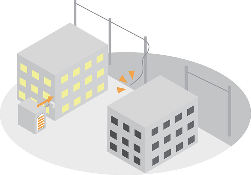 停電設備のイラスト