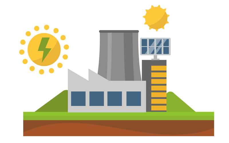 太陽光発電のイラスト