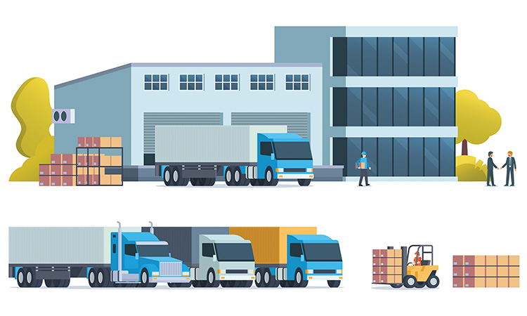 倉庫のイラスト